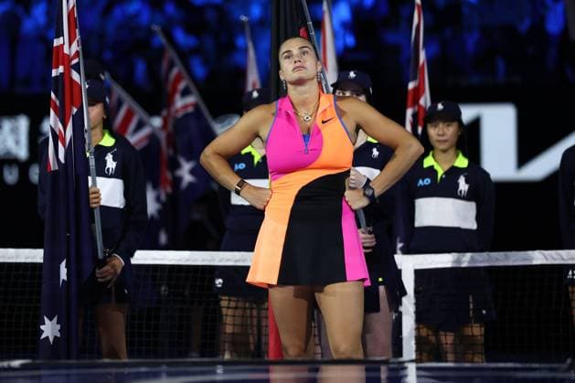 Aryna Sabalenka after losing the Women s final match Australian Open tennis tournament, Day Fourteen, Melbourne Park, Australia - 31 Jan 2026Melbourne Melbourne Park Victoria (VIC) Australia  Copyright: xEllaxLing Shutterstockx 16455625dm
