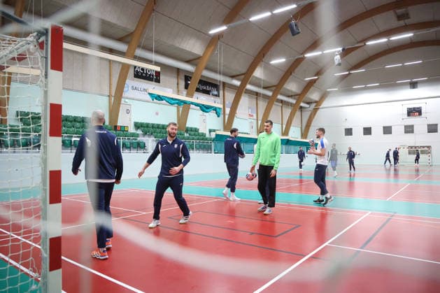 Croatia training: Men s EHF EURO Zlatko Rauzan and Matej Mandic of Croatia during training session at Sportscenter on January 31, 2026. in Herning, Denmark.  SanjinxStrukic PIXSELL