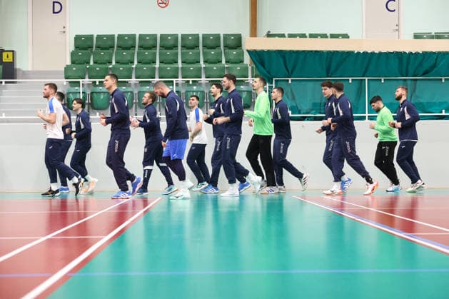 Croatia training: Men s EHF EURO Players of Croatia during training session at Sportscenter on January 31, 2026. in Herning, Denmark.  SanjinxStrukic PIXSELL
