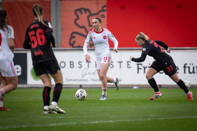 Womens Soccer Bundesliga Bayer 04 Leverkusen 1 FC Nürnberg, 31 01 2026 Lara Meroni 1 FC Nürnberg, 11 Bayer 04 Leverkusen 1 FC Nürnberg on matchday 16 of the Google Pixel Womens Bundesliga on 31 01 2026 at the Ulrich Haberland Stadium in Leverkusen North Rhine-Westphalia DFL REGULATIONS PROHIBIT ANY USE OF PHOTOGRAPHS AS IMAGE SEQUENCES AND OR QUASI VIDEO Copyright: xBEAUTIFULxSPORTS AxelxKohringx