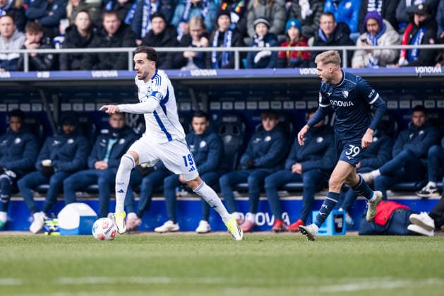 2 Soccer Bundesliga, VfL Bochum FC Schalke 04 31 01 2026 Kenan Karaman Schalke 04, 19 on the ball, Leandro Morgalla VfL Bochum, 39 2 Soccer Bundesliga, VfL Bochum FC Schalke 04, Bochum, VONONVIA Ruhrstadion, 31 01 2026 DFL REGULATIONS PROHIBIT ANY USE OF PHOTOGRAPHS AS IMAGE SEQUENCES AND OR QUASI VIDEO Copyright: xBEAUTIFULxSPORTS Wunderlx
