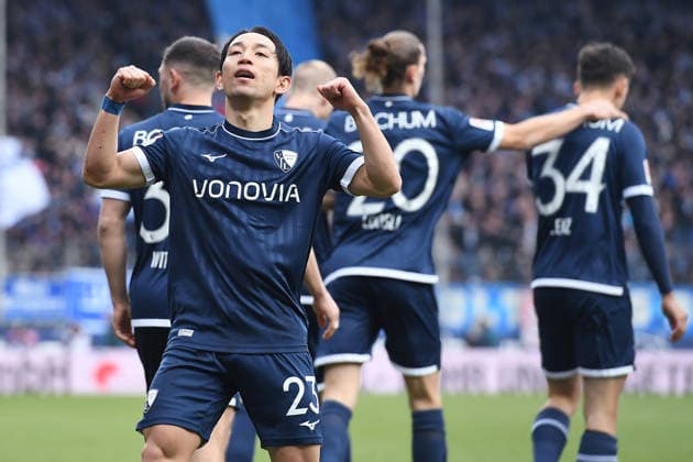 Soccer 2 Bundesliga 20 Matchday VfL Bochum FC Schalke 04 on 31 01 2026 at Vonovia Ruhrstadion in Bochum Goal celebration for 1 0 by Koji Miyoshi Bochum DFL regulations prohibit any use of photographs as image sequences and or quasi video xRx