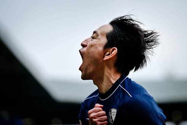 Goal celebration for 1 0 by Koji Miyoshi 23 Vfl Bochum , VfL Bochum vs FC Schalke 04, Fußball, 2 Bundesliga, 20 Spieltag, 31 01 2026 DFB regulations prohibit any use of photographs as image sequences and or quasi video Bochum Nordrhein Westfalen Germany Copyright: xkolbert-press MarcxNiemeyerx