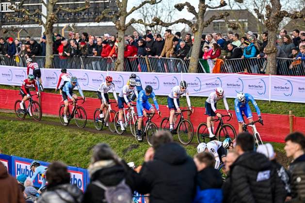 UCI World Championships 2026 Hulst HULST, THE NETHERLANDS - JANUARY 31 : Oertzen Max Heiner (Ger), Bazant Krystof (Cze), Askey Ben (Gbr), Oldham Declan (Gbr) in action during the 2026 UCI Cyclo-Cross World Championships for Men Under 23 on January 31, 2026 in Hulst, The Netherlands, 31 01 2026 Hulst The Netherlands  Copyright: xNicoxVereeckenx