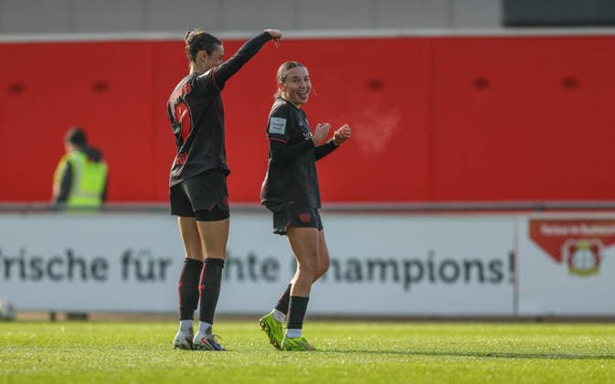 GER, Leverkusen, Bayer Leverkusen vs 1 FC Nürnberg, Google Pixel Womens Bundesliga, Football, DFB, Season 2025 2026, Ulrich Haberland Stadium, 16 Matchday in picture Loreen Bender Bayer Leverkusen 19 scores the goal for 3 0, in goal, jubilation and joy, emotions DFB DFL REGULATIONS PROHIBIT ANY USE OF PHOTOGRAPHS AS IMAGE SEQUENCES AND OR QUASI VIDEO, 31 01 2026 Copyright: HMBxMedia HendrikxHamelau