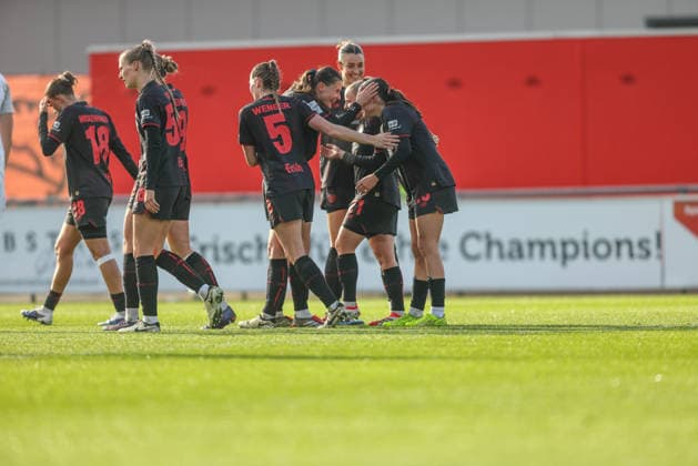 GER, Leverkusen, Bayer Leverkusen vs 1 FC Nürnberg, Google Pixel Womens Bundesliga, Football, DFB, Season 2025 2026, Ulrich Haberland Stadium, 16 Matchday in picture Loreen Bender Bayer Leverkusen 19 scores the goal for 3 0, in goal, jubilation and joy, emotions DFB DFL REGULATIONS PROHIBIT ANY USE OF PHOTOGRAPHS AS IMAGE SEQUENCES AND OR QUASI VIDEO, 31 01 2026 Copyright: HMBxMedia HendrikxHamelau