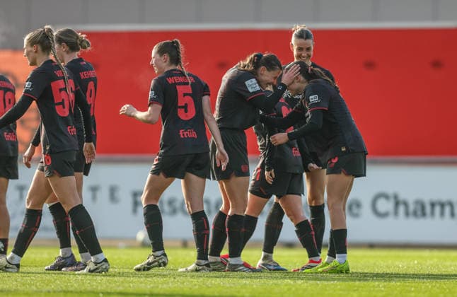 GER, Leverkusen, Bayer Leverkusen vs 1 FC Nürnberg, Google Pixel Womens Bundesliga, Football, DFB, Season 2025 2026, Ulrich Haberland Stadium, 16 Matchday in picture Loreen Bender Bayer Leverkusen 19 scores the goal for 3 0, in goal, jubilation and joy, emotions DFB DFL REGULATIONS PROHIBIT ANY USE OF PHOTOGRAPHS AS IMAGE SEQUENCES AND OR QUASI VIDEO, 31 01 2026 Copyright: HMBxMedia HendrikxHamelau