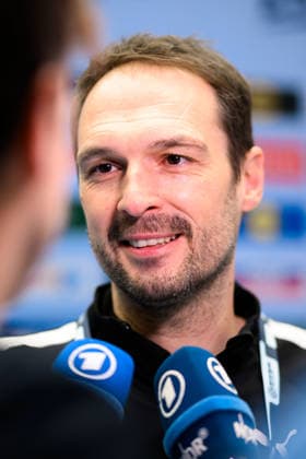 Herning Handball EM 2026 Media Day Germany Team Manager Benjamin Chatton Germany in ARD Interview Herning Jyske Bank Boxing Denmark