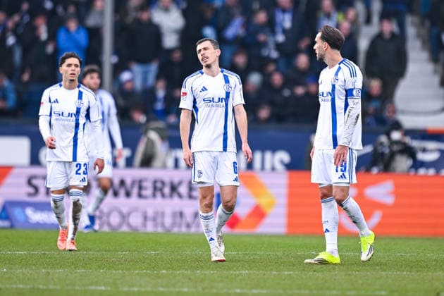 31 01 2026, Football, 2 Bundesliga, Season 2025 2026, Matchday 20, VfL Bochum FC Schalke 04, Soufiane El Faouzi FC Schalke 04 , Ron Schallenberg FC Schalke 04 , Kenan Karaman FC Schalke 04 xRHR PHOTO YYx Copyright: KROEGER RHR-FOTOx RHR-FOTO YY