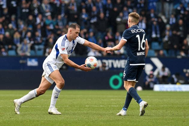 Nikola Katic FC Schalke 04 and Callum Marshall VfL Bochum gestures during the 2 Bundesliga match between VfL Bochum and FC Schalke 04, Vonovia Ruhrstadion on January 31, 2026 in Bochum, Germany Photo by Ralf Treese DeFodi Images Nikola Katic FC Schalke 04 and Callum Marshall VfL Bochum gestures during the 2 Bundesliga match between VfL Bochum and FC Schalke 04 at Vonovia Ruhrstadion on January 31, 2026 in Bochum, Germany Photo by Ralf Treese DeFodi Images Photo by Ralf Treese DeFodi Images