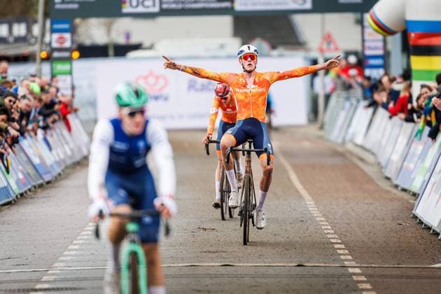 HULST , 31-01-2026 , UCI Cyclo-cross World Championships day 2 , Saturday Men under 23 , WK veldrijden , picture shows Keije SOLEN (NED) 3th UCI Cyclo-cross World Championships (Saturday)  x201207415x Copyright: