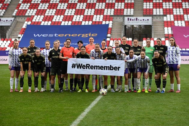 Google Pixel Womens Bundesliga SGS Essen Union Berlin 31 01 2026 Never again action of both teams Google Pixel Womens Bundesliga, Matchday 16, SGS Essen vs Union Berlin on January 31, 2026 at Stadion an der Hafenstraße, Essen