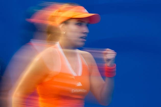 (260131) -- MANILA, Jan. 31, 2026 -- Camila Osorio of Colombia reacts during the women s singles final match between Camila Osorio of Colombia and Donna Vekic of Croatia at the WTA, Tennis Damen Philippine Women s Open in Manila, the Philippines, Jan. 31, 2026. ) (SP)PHILIPPINES-MANILA-TENNIS-WTA PHILIPPINE WOMEN S OPEN ROUELLExUMALI 
