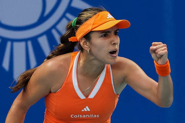 (260131) -- MANILA, Jan. 31, 2026 -- Camila Osorio of Colombia reacts during the women s singles final match between Camila Osorio of Colombia and Donna Vekic of Croatia at the WTA, Tennis Damen Philippine Women s Open in Manila, the Philippines, Jan. 31, 2026. ) (SP)PHILIPPINES-MANILA-TENNIS-WTA PHILIPPINE WOMEN S OPEN ROUELLExUMALI 
