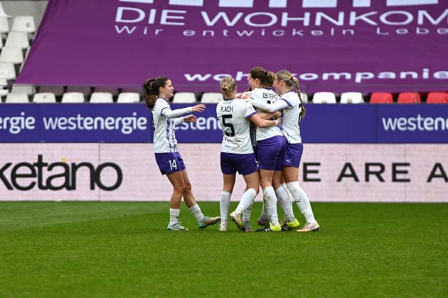 Goal celebration Google Pixel Women Bundesliga SGS Essen Union Berlin 31 01 2026 Goal celebration SGS Essen, Google Pixel Women Bundesliga, Matchday 16, SGS Essen against Union Berlin on January 31, 2026 at the stadium on Hafenstraße, Essen