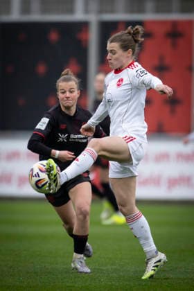Womens Soccer Bundesliga Bayer 04 Leverkusen 1 FC Nuremberg, 31 01 2026 Nastassja Lein 1 FC Nuremberg, 24 , Kristin Kögel Bayer 04 Leverkusen, 11 at the double header Bayer 04 Leverkusen 1 FC Nuremberg on matchday 16 of the Google Pixel Womens Bundesliga on 31 01 2026 at Ulrich Haberland Stadium in Leverkusen North Rhine-Westphalia DFL REGULATIONS PROHIBIT ANY USE OF PHOTOGRAPHS AS IMAGE SEQUENCES AND OR QUASI VIDEO Copyright: xBEAUTIFULxSPORTS AxelxKohringx