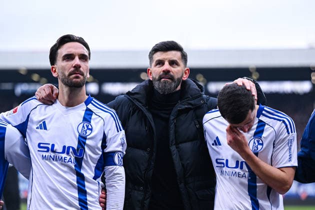 31 01 2026, Football, 2 Bundesliga, Season 2025 2026, Matchday 20, VfL Bochum FC Schalke 04, Kenan Karaman FC Schalke 04 , Coach Miron Muslic FC Schalke 04 , Ron Schallenberg FC Schalke 04 xRHR PHOTO YYx Copyright: KROEGER RHR-FOTOx RHR-FOTO YY