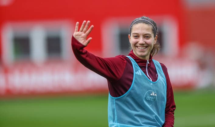 GER, Leverkusen, Bayer Leverkusen vs 1 FC Nürnberg, Google Pixel Women Bundesliga, Football, DFB, Season 2025 2026, Ulrich Haberland Stadium, 16 Matchday in picture Laura Miller 1 FC Nürnberg Women 9 DFB DFL REGULATIONS PROHIBIT ANY USE OF PHOTOGRAPHS AS IMAGE SEQUENCES AND OR QUASI VIDEO, 31 01 2026 Copyright: HMBxMedia HendrikxHamelau