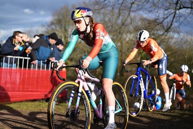 Hungarian Kata Blanka Vas pictured in action during the elite women race at the UCI Cyclocross World Championships, on Saturday 31 January 2026, in Hulst, The Netherlands. DAVIDxPINTENS  x160044239x