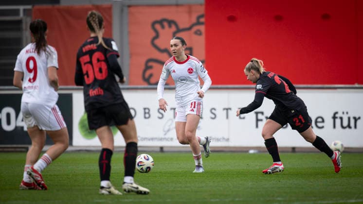 Womens Soccer Bundesliga Bayer 04 Leverkusen 1 FC Nürnberg, 31 01 2026 Lara Meroni 1 FC Nürnberg, 11 Bayer 04 Leverkusen 1 FC Nürnberg on matchday 16 of the Google Pixel Womens Bundesliga on 31 01 2026 at the Ulrich Haberland Stadium in Leverkusen North Rhine-Westphalia DFL REGULATIONS PROHIBIT ANY USE OF PHOTOGRAPHS AS IMAGE SEQUENCES AND OR QUASI VIDEO Copyright: xBEAUTIFULxSPORTS AxelxKohringx
