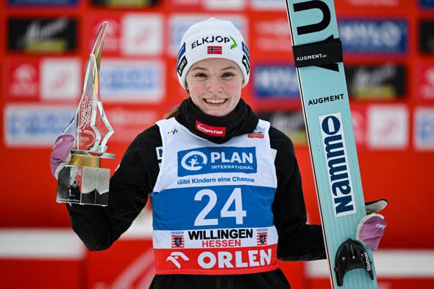 KVANDAL Eirin Maria (NOR) freut sich über den Sieg, GER, FIS Viessmsann Skisprung Weltcup Willingen, Frauen, 31.01.2026. GER, FIS Viessmsann Skisprung Weltcup Willingen, Frauen Willingen *** KVANDAL Eirin Maria NOR celebrates victory, GER, FIS Viessmann Ski Jumping World Cup Willingen, Women, 31 01 2026 GER, FIS Viessmann Ski Jumping World Cup Willingen, Women Willingen Copyright: xEibner-Pressefoto FlorianxWiegandx EP_FWD