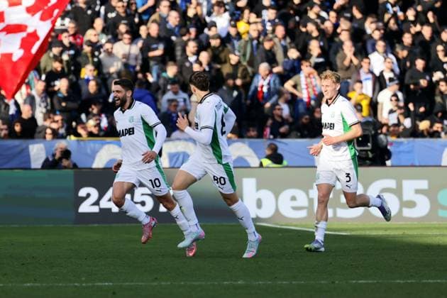 January 31, 2026, Pisa, ITALIA: Sassuolo s Domenico Berardi celebrates after scoring 0-1 during the Italian Serie A soccer match Pisa SC vs Sassuolo at Arena Garibaldi stadium in Pisa, Italy, 31 January 2026. ANSA ENRICO MATTIA DEL PUNTA Italy Soccer Serie A - Pisa SC Vs Sassuolo  - ZUMAa110 20260131_zaf_a110_006 Copyright: xEnricoxMattiaxDelxPuntax