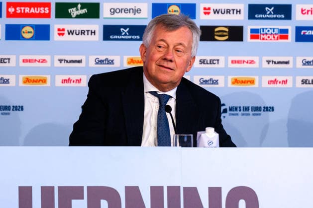Herning Handball EM 2026 Media Day Germany EHF President Michael Wiederer Herning Jyske Bank Boxing Denmark