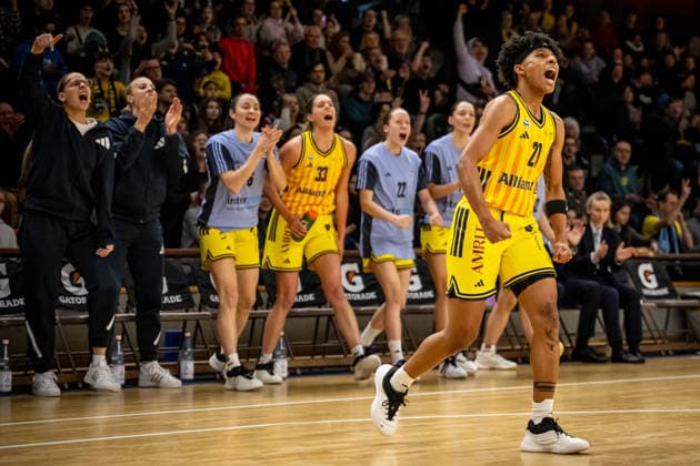 Basketball Berlin 31 01 2026 Season 2025 2026 DBBL 1 Bundesliga Alba Berlin Saarlouis Royals Deeshyra Thomas Alba, No 21 Jubel