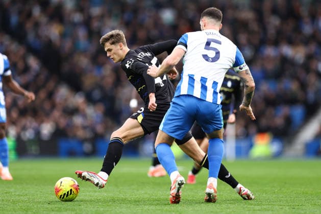 Brighton and Hove Albion v Everton 31 Januar 2026, Brighton Premier League Fußball Brighton and Hove Albion v Everton Harrison Armstrong von Everton und Lewis Dunk von Brighton Hove Albion Foto Jacques Feeney Abseits Brighton UK  Copyright: xJacquesxFeeneyx xOffsidexOffside