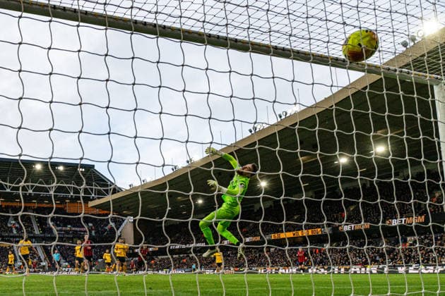 31st January 2026; Molineux Stadium, Wolverhampton, West Midlands, England; Premier League Football, Wolverhampton Wanderers versus Bournemouth; Eli Junior Kroupi of AFC Bournemouth scores in the 33rd minute to make the score 0-1  GodfreyxPitt Content restricted for UK based newspaper
