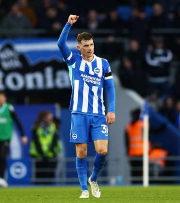 Pascal Gross of Brighton and Hove Albion celebrates scoring a goal after making the score 1-0. Brighton and Hove Albion v Everton, Premier League, Football, American Express Community Stadium, Brighton, UK - 31 Jan 2026Brighton American Express Community Stadi United Kingdom EDITORIAL USE ONLY No use with unauthorised audio, video, data, fixture lists, club league logos or live services. Online in-match use limited to 120 images, no video emulation. No use in betting, games or single club league player publications. Copyright: xJamesxMarsh Shutterstockx 16496734am