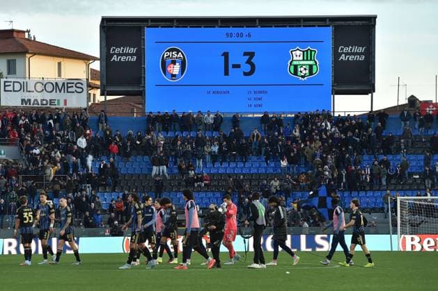 CALCIO - Serie A - Pisa SC vs US Sassuolo Players Pisa disappointment at the end of the match during Pisa SC vs US Sassuolo, Italian soccer Serie A match in Pisa, Italy, January 31 2026 Pisa Italy  Copyright: xIPAxSport ABACAx