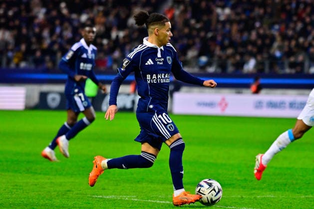 FOOTBALL : Paris FC vs Marseille - Ligue 1 - 31 01 2026 Ilan KEBBAL ( 10 - PFC ) during the Ligue 1 match between Paris FC and Olympique de Marseille at Stade Jean Bouin on January 31, 2026 in Paris, France. ( Photo by Federico Pestellini PsnewZ ) - ParisFrance  Copyright: xFedericoxPestellinix