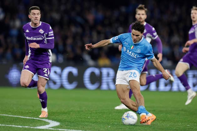 Italy: Serie a football match SSC Napoli vs Fiorentina Napoli s Italian forward Antonio Vergara scores against fiorentina goal of 1-0 during the Serie A football match between SSC Napoli and Fiorentina at the Diego Armando Maradona Stadium in Naples on January 31, 2026. _BPH1536 Copyright: xAntonioxBalascox