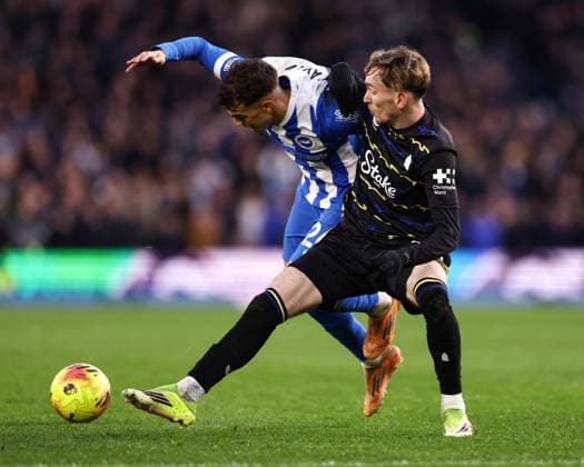 Brighton and Hove Albion v Everton 31 Januar 2026, Brighton Premier League Fußball Brighton and Hove Albion v Everton Yasin Ayari von Brighton Hove Albion und James Garner von Everton Foto Jacques Feeney Abseits Brighton UK  Copyright: xJacquesxFeeneyx xOffsidexOffside