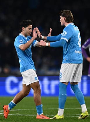 Ni Napoli 31 01 2026 - campionato di calcio serie A Napoli-Fiorentina foto Nicola Ianuale Image nella foto: esultanza gol Antonio Vergara 