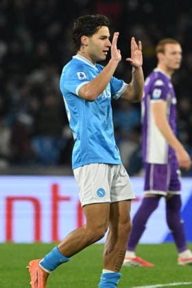 Antonio Vergara of SSC Napoli celebrates after scoring goal during Serie A Enelive match between SSC Napoli vs ACF Fiorentina:Danilo Gemito Live Photo  Copyright: xDaniloxGemito IPAxSportx xipa-agency.netx xx IPA_70800314 IPA_Agency_IPA70800314