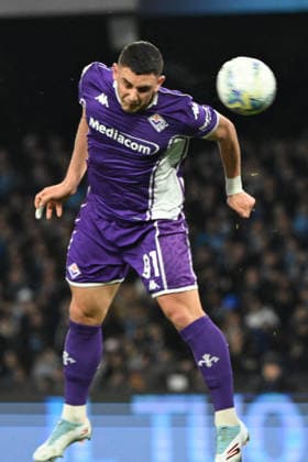 CALCIO - Serie A - SSC Napoli vs ACF Fiorentina Roberto Piccoli of ACF Fiorentina in action during Serie A Enelive match between SSC Napoli vs ACF Fiorentina:Danilo Gemito Live Photo Naples Italy  Copyright: xIPAxSport ABACAx