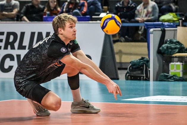 31 01 2026, xlakx, Volleyball 1 Bundesliga Men, BR Volleys FT 1844 Freiburg v l Jannik Brentel FT 1844 Freiburg Action Berlin Daniel Lakomski