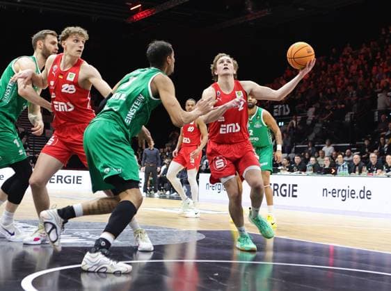 31 01 2026 Basketball Season 2025 2026 2 Bundesliga Pro A 20 Matchday Nuremberg Falcons Basketball Club NBC EPG Baskets Koblenz Sportfoto Zink DaMa xdaxmax Timothy Tim Smith 5, EPG Guardians Koblenz Cartee Dean Whitt 2, Nuremberg Falcons BC NBC