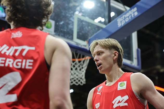 31 01 2026 Basketball Season 2025 2026 2 Bundesliga Pro A 20 Matchday Nuremberg Falcons Basketball Club NBC EPG Baskets Koblenz Sportfoto Zink DaMa xdaxmax Jubel Freude Cartee Dean Whitt 2, Nuremberg Falcons BC NBC Tom Stoiber 28, Nuremberg Falcons BC NBC