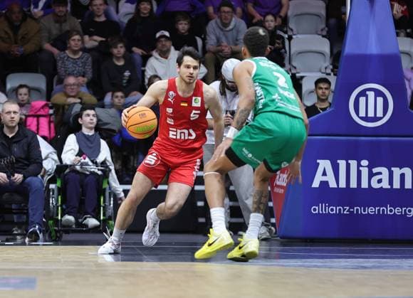 31 01 2026 Basketball Season 2025 2026 2 Bundesliga Pro A 20 Matchday Nuremberg Falcons Basketball Club NBC EPG Baskets Koblenz Sportfoto Zink DaMa xdaxmax Tim Köpple Koepple 5, Nuremberg Falcons BC NBC Badu Buck 2, EPG Guardians Koblenz