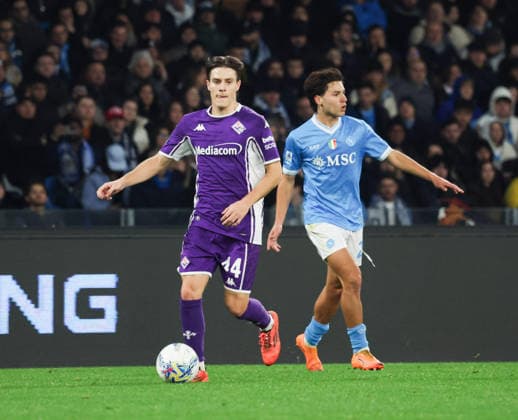 Serie A football match - Napoli vs. Fiorentina 2025 26 NicolÃ² Fagioli of AC Fiorentina During the football match on January 31, 2026, valid for the Italian Serie A - 2025 26 championship in Naples at the Diego Armando Maradona Stadium between SSC Napoli and AC Fiorentina. Pictured: NAPOLI stadio Diego Armando Maradona CAMPANIA ITALIA Copyright: xFABIOxSASSOxFabioxSassox Napoli Fiorentina2026_01_31Fabio Sasso6505