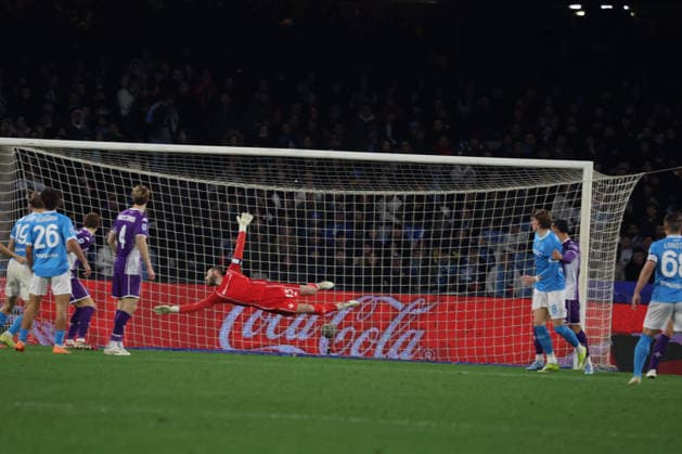 Serie A football match - Napoli vs. Fiorentina 2025 26 Goal the Miguel Gutierrez of SSC Napoli During the football match on January 31, 2026, valid for the Italian Serie A - 2025 26 championship in Naples at the Diego Armando Maradona Stadium between SSC Napoli and AC Fiorentina. Pictured: NAPOLI stadio Diego Armando Maradona CAMPANIA ITALIA Copyright: xFABIOxSASSOxFabioxSassox Napoli Fiorentina2026_01_31Fabio Sasso6559