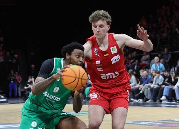31 01 2026 Basketball Season 2025 2026 2 Bundesliga Pro A 20 Matchday Nuremberg Falcons Basketball Club NBC EPG Baskets Koblenz Sportfoto Zink DaMa xdaxmax Decorian Jeffries 0, EPG Guardians Koblenz Tom Stoiber 28, Nuremberg Falcons BC NBC