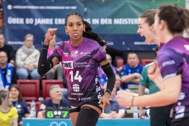 Alianza Darley Schwarze Weiss Erfurt, 14 GER, Allianz MTV Stuttgart Schwarz Weiss Erfurt, Volleyball Bundesliga, VBL, 2025 2026 season, 31 01 2026 GER, Allianz MTV Stuttgart Schwarz Weiss Erfurt, Volleyball Bundesliga, VBL, 2025 2026 season, 31 01 2026 Stuttgart Copyright: xSandyxDinkelackerx EP_SDR