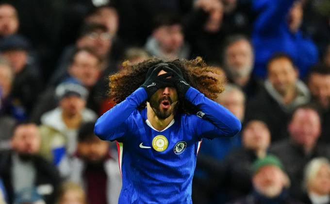 Marc Cucurella of Chelsea reacts Chelsea v West Ham United, Premier League, Football, Stamford Bridge, London, UK - 31 Jan 2026London Stamford Bridge United Kingdom EDITORIAL USE ONLY No use with unauthorised audio, video, data, fixture lists, club league logos or live services. Online in-match use limited to 120 images, no video emulation. No use in betting, games or single club league player publications. Copyright: xJavierxGarcia Shutterstockx 16496749ac