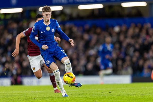 Chelsea v West Ham United, Premier League Chelsea midfielder Cole Palmer (10) during the Premier League match between Chelsea and West Ham United at Stamford Bridge, London, UK on 31 January 2026. London Stamford Bridge Greater London UK Editorial use only DataCo restrictions apply See www.football-dataco.com , Copyright: xToyinxOshodix PSI-23659-0025