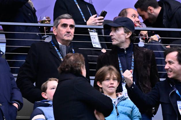 FOOTBALL : Paris FC vs Marseille - Ligue 1 - 31 01 2026 Jean Marc GALLOT ( general director PFC ) and Antoine Arnault ( owner PFC ) attend the Ligue 1 match between Paris FC and Olympique de Marseille at Stade Jean Bouin on January 31, 2026 in Paris, France. ( Photo by Federico Pestellini PsnewZ ) - ParisFrance  Copyright: xFedericoxPestellinix