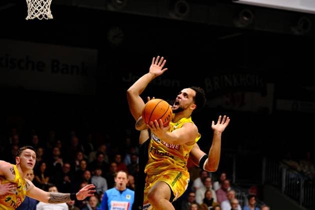 ProA Phoenix Hagen vs Tigers Tübingen, Hagen, 31 01 2026, Ischelandhalle Hagen Marcus Henri Graves 0, Phoenix Hagen, PG on a lay-up Barmer2BasketballBundesliga ProA Phoenix Hagen vs Tigers Tübingen, Hagen, 31 01 2026, Ischelandhalle Hagen Copyright: xBEAUTIFULxSPORTS Piepenstockx
